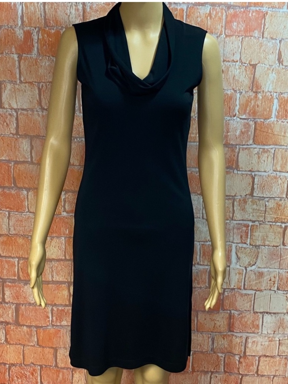 New York & Company Sleeveless Black Cowl Neck Jersey Knit Dress‎